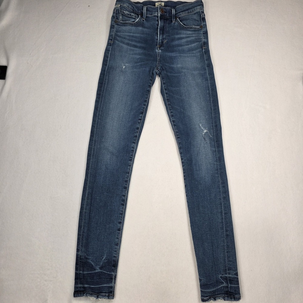 Citizens of Humanity Womens High Rise Rocket Skinny Distressed Jeans 26 USA Made